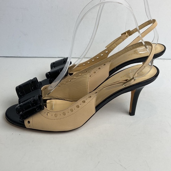 Kate Spade Two-toned Monica Slingback Heels 8.5 Patent Leather Preppy Feminine - Picture 1 of 16